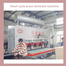Hidráulico de ciclo corto mdf laminado máquina de prensa caliente / tablero de partículas de laminado línea de prensa caliente